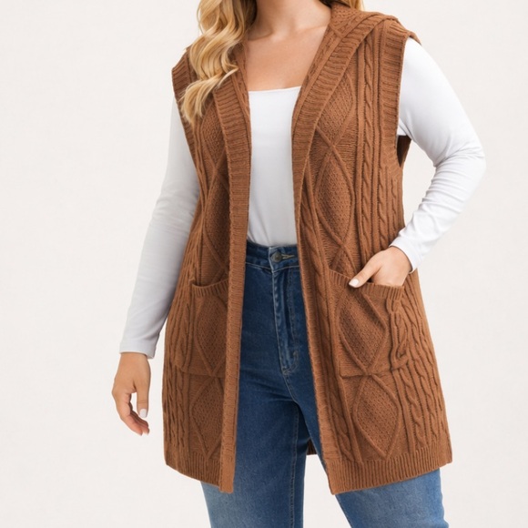 BloomChic Sweaters - NEW BloomChic The Willow Knit Hooded Vest